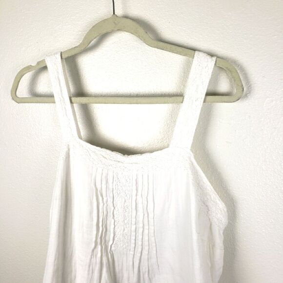 Lane Bryant Plus Size White Button Cotton Tank Top Size 14 - Picture 9 of 10